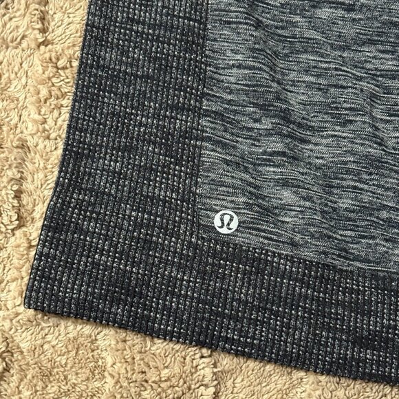 Lululemon Swiftly Wool 1/2 Zip Hoodie Heather Teal Merino Wool Long Sleeve Top 2 - Picture 6 of 9